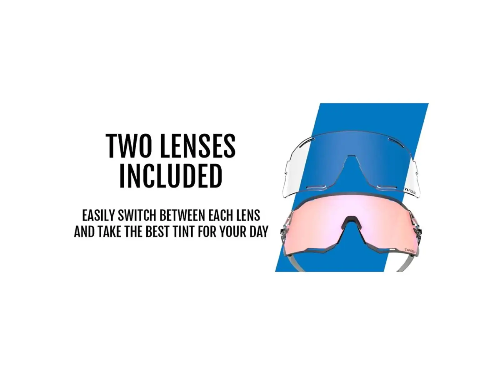 Tifosi Rail Race sportowe okulary Crystal Clear/Clarion Rose/Clear