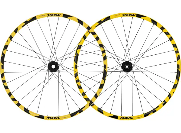 Mavic Deemax DH žlutá 27,5" 12x157 mm 6děr zadní vypletené kolo ořech Shimano HG