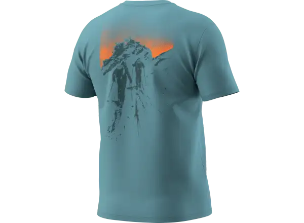 Dynafit Back Graphic Cotton męska koszulka z krótkim rękawem Smoke Blue/Approach