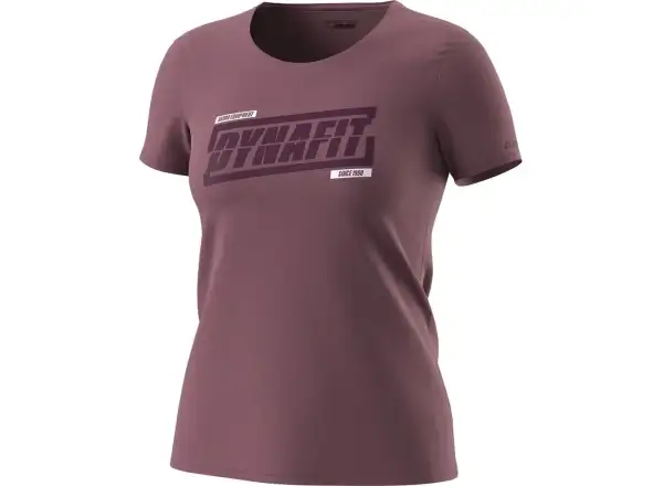 Dynafit Graphic Cotton damski t-shirt krótki rękaw Dark Rose/Tabloid