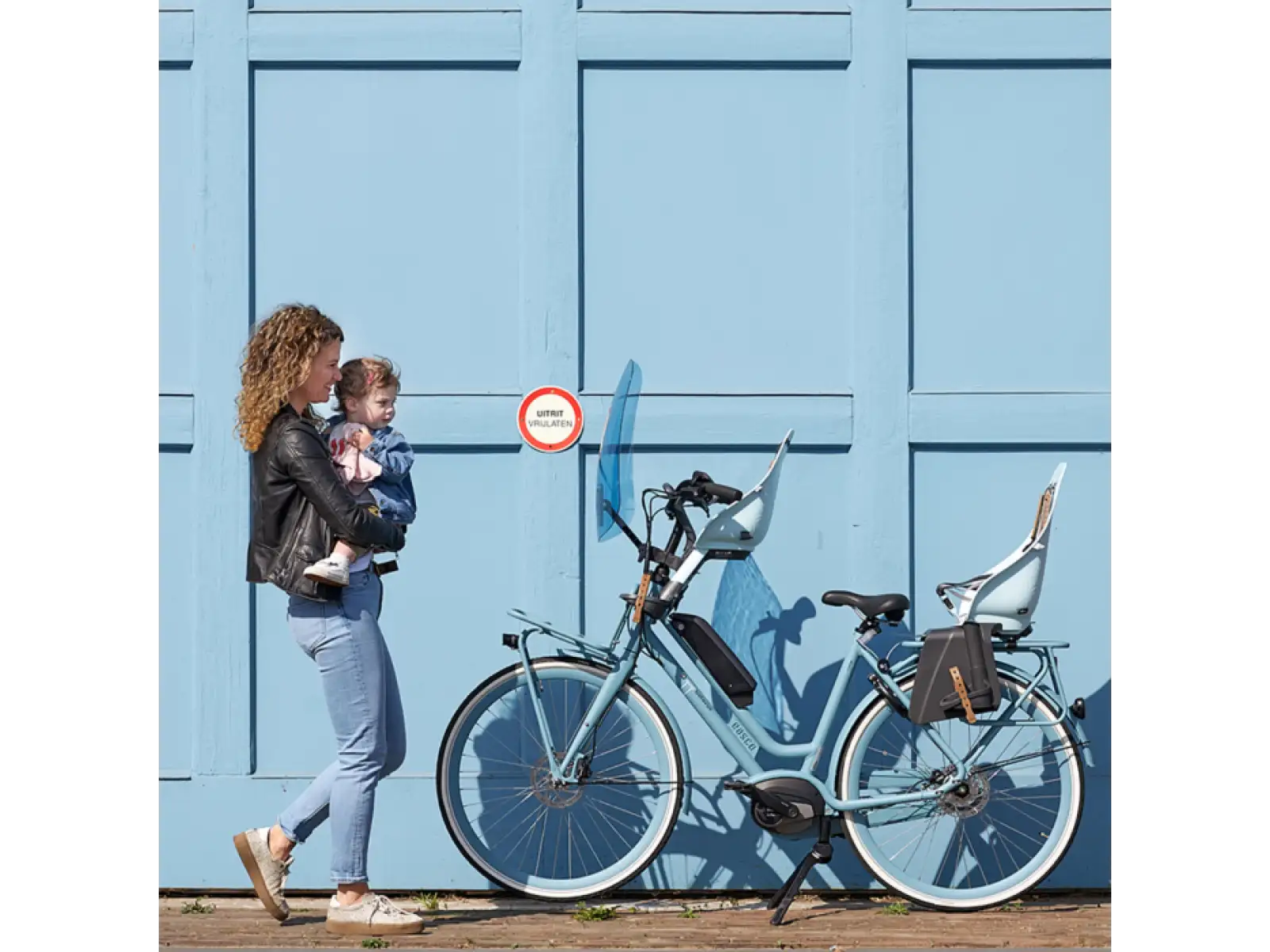 Urban Iki tylne siedzisko z adapterem i bagażnikiem na ramę ZESTAW Aotake Light Blue