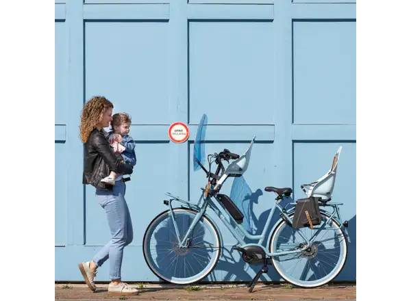 Urban Iki tylne siedzisko z adapterem i bagażnikiem na ramę ZESTAW Aotake Light Blue