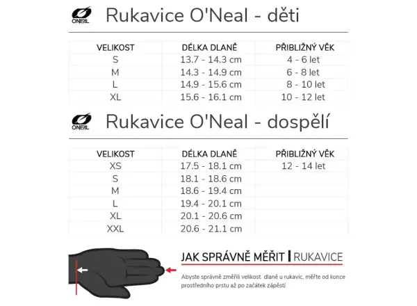 Oneal Matrix dziecięce rękawiczki Crank