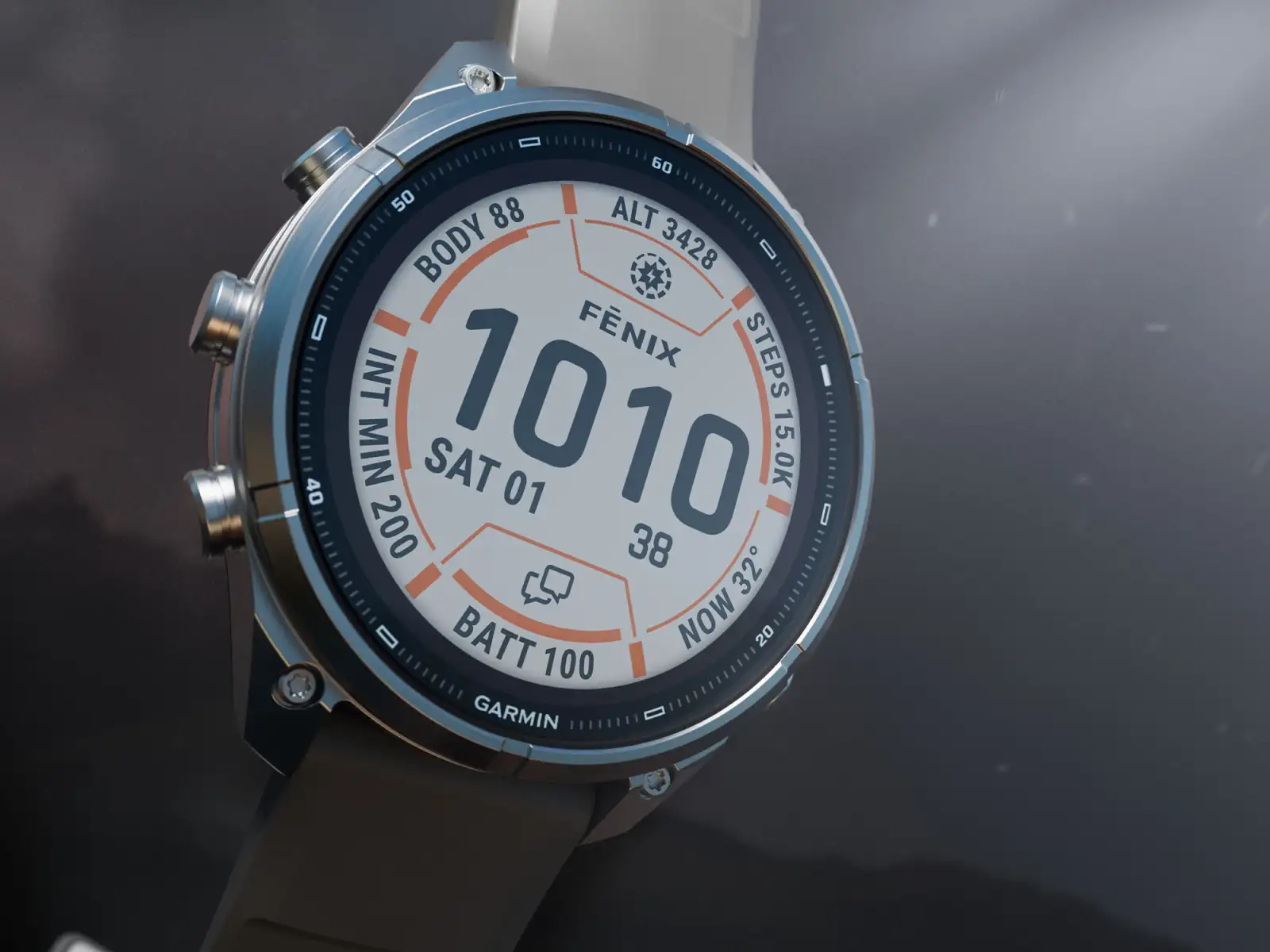 Garmin Fénix 9 Pro inReach Solar 51 mm inteligentny zegarek Titanium Pebble Gray/Silver Gray