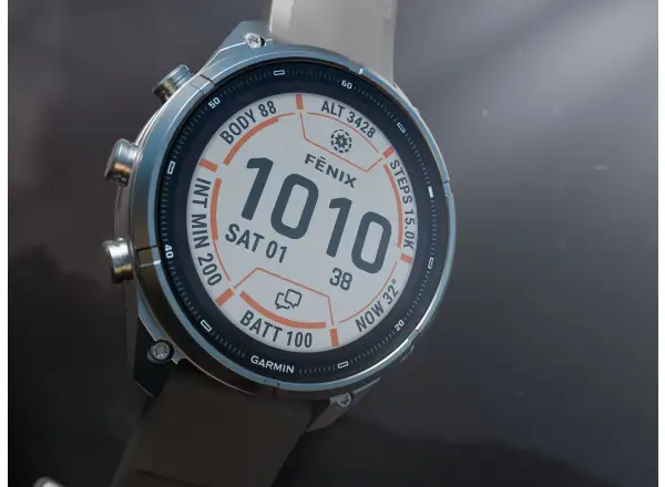 Garmin Fénix 9 Pro inReach Solar 51 mm inteligentny zegarek Titanium Pebble Gray/Silver Gray