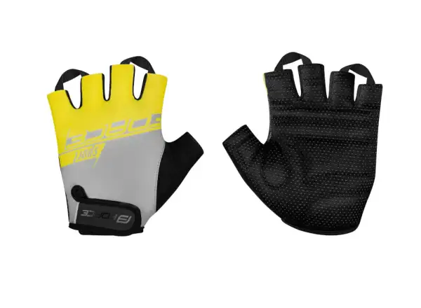 Force Sport krótkie rękawiczki szary/żółty