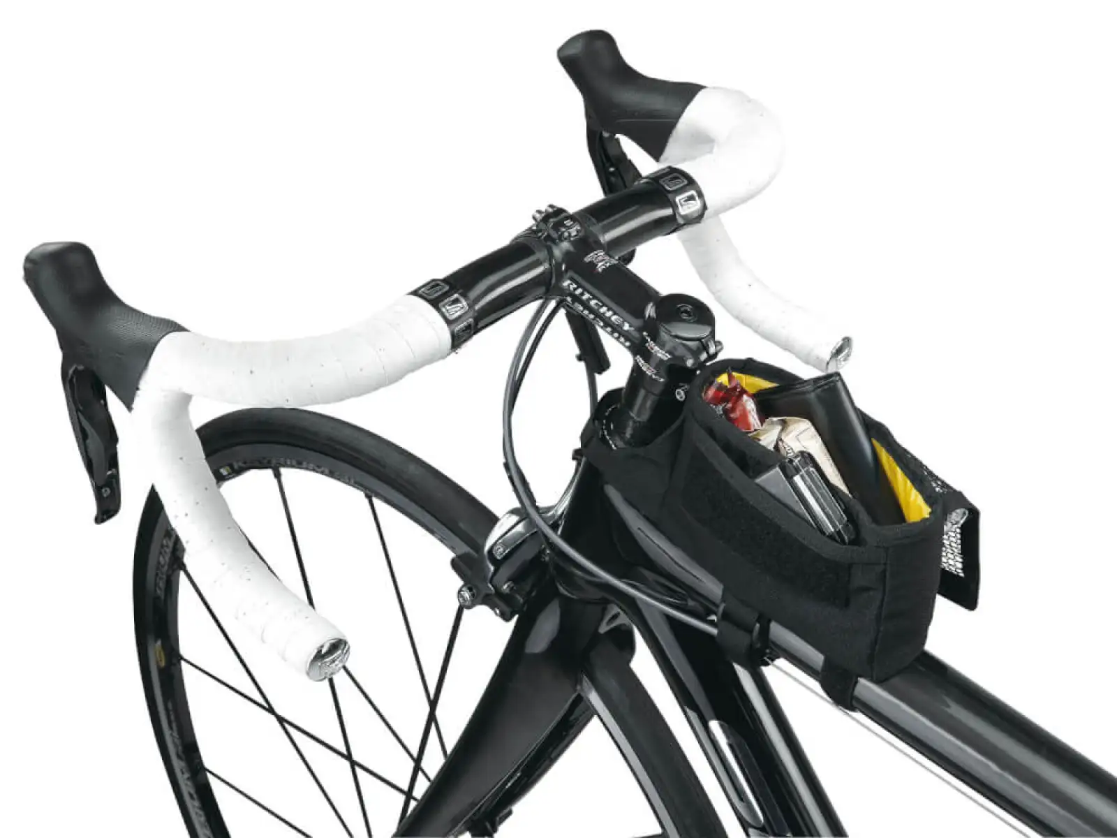 Topeak Tribag torba na ramę 0,6 l czarna, rozm. M + pokrowiec przeciwdeszczowy