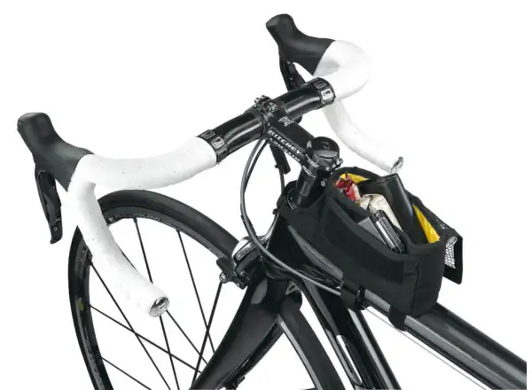 Topeak Tribag torba na ramę 0,6 l czarna, rozm. M + pokrowiec przeciwdeszczowy