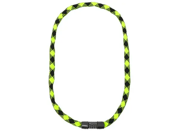 Max1 Twist zamek łańcuchowy szyfrowy 3,2x1200 mm zielono/czarny