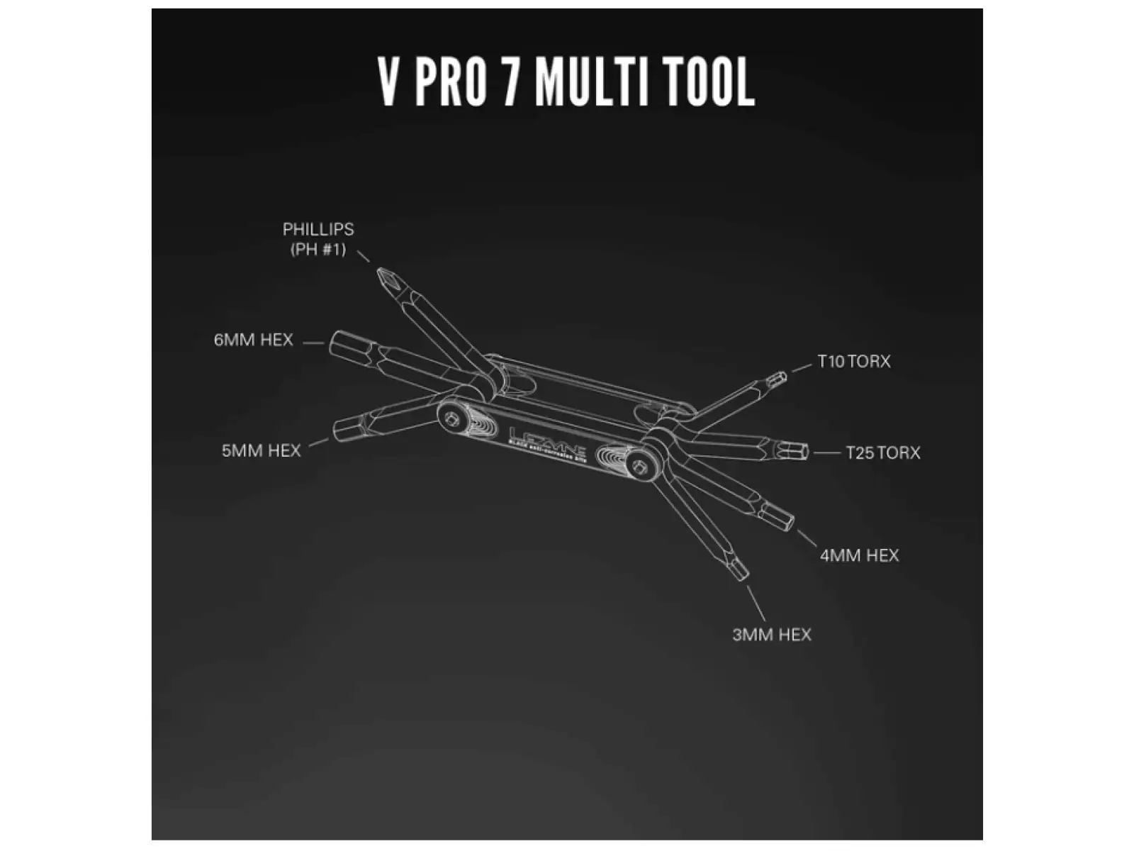 Lezyne V Pro multitool 7 funkcji czarna