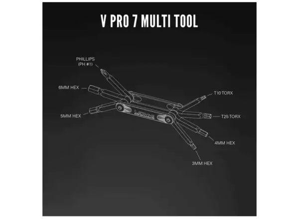 Lezyne V Pro multitool 7 funkcji czarna