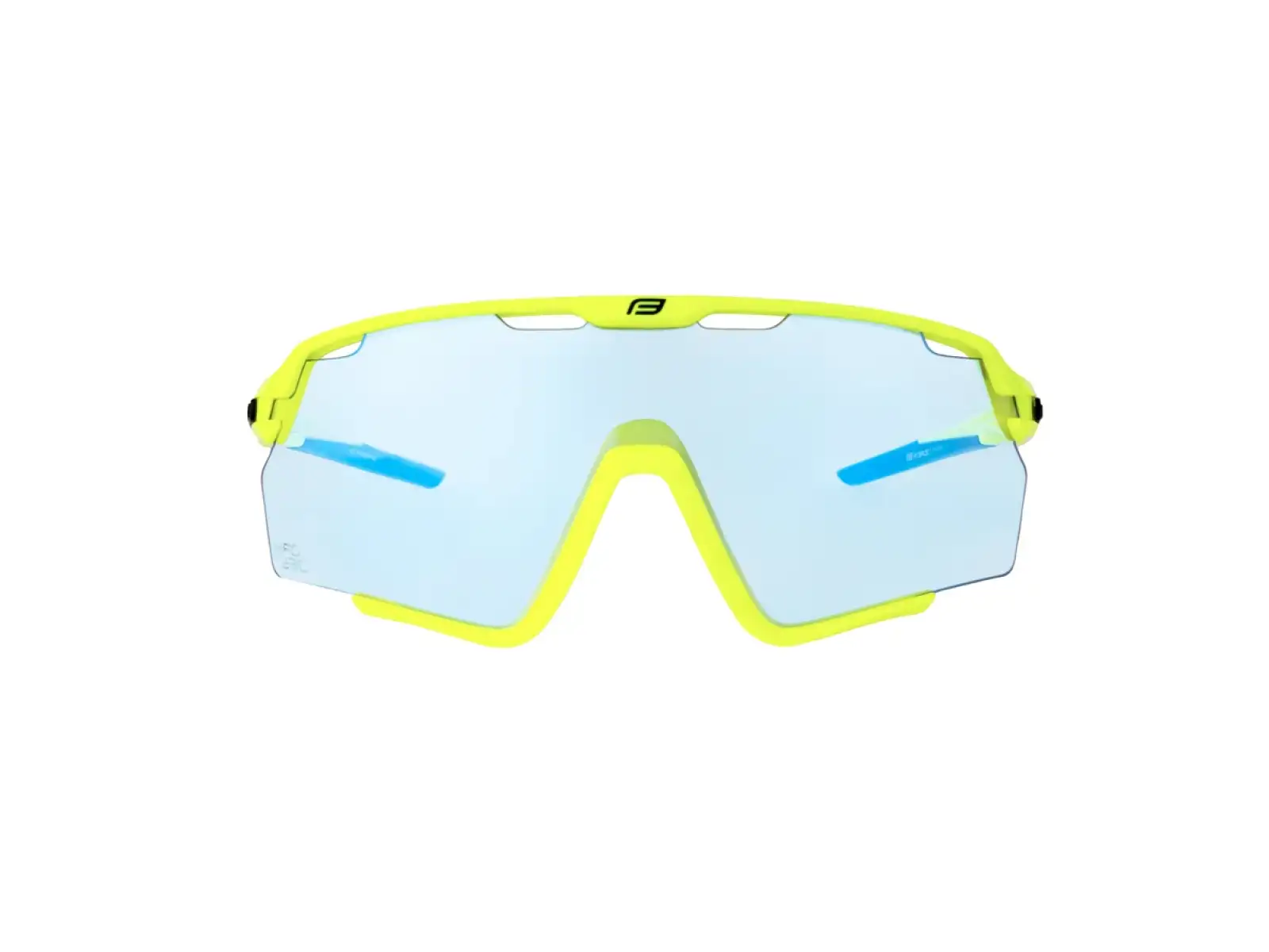 Force Cyclone okulary rowerowe czarna fluo/niebieskie fotochromatyczne szkło