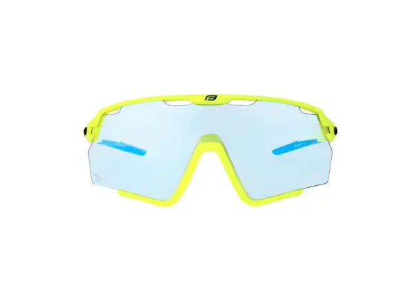 Force Cyclone okulary rowerowe czarna fluo/niebieskie fotochromatyczne szkło