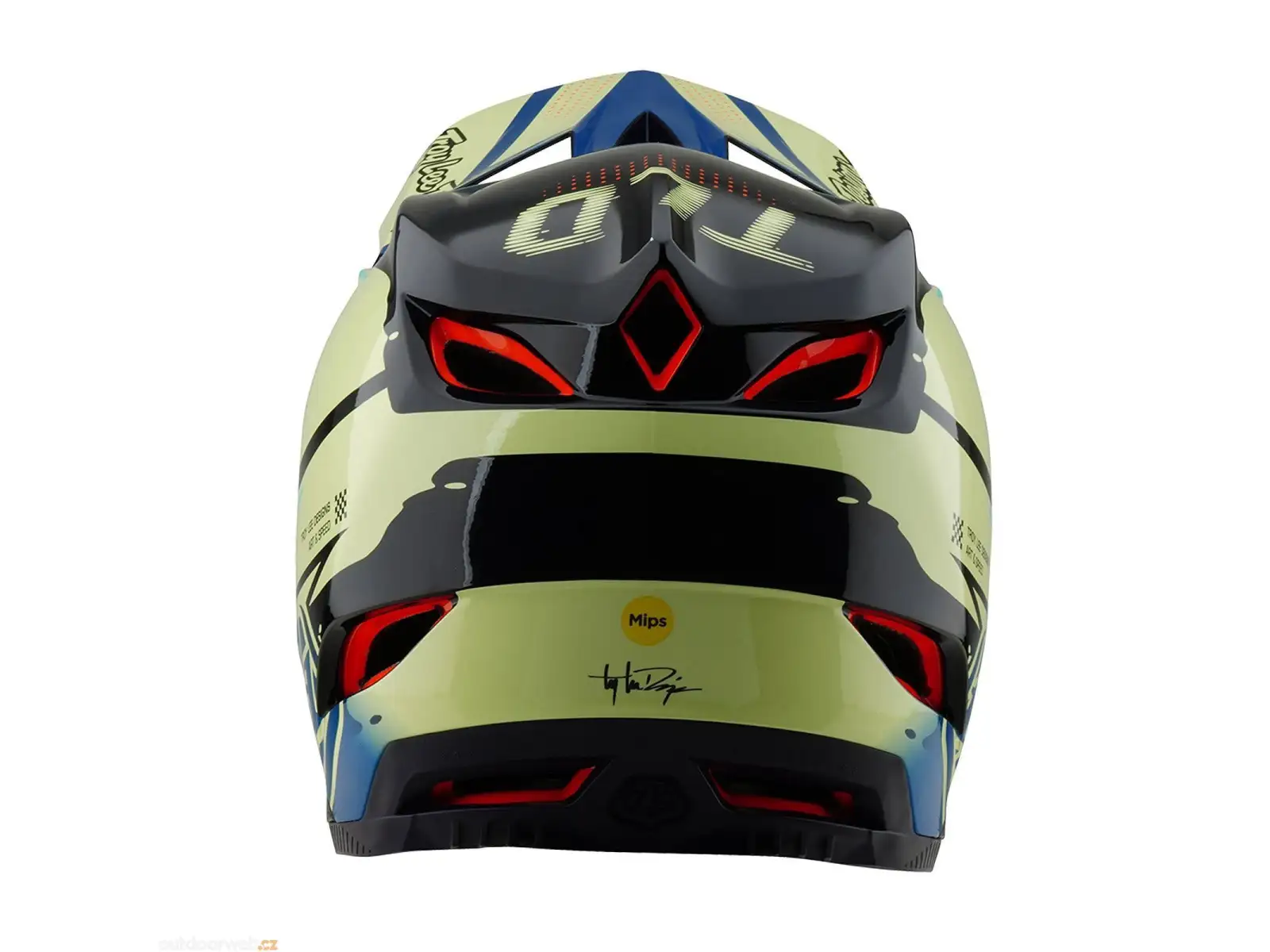 Troy Lee Designs D4 Composite Drip kask integralny Glo Yellow