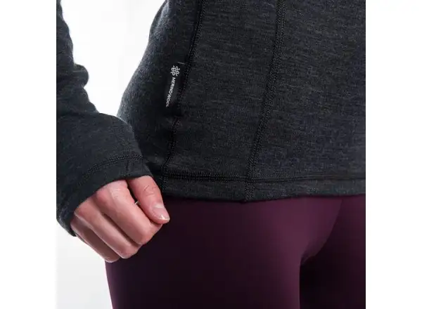 Sensor Merino Bold Roll Neck damska koszulka długi rękaw Anthracite Gray