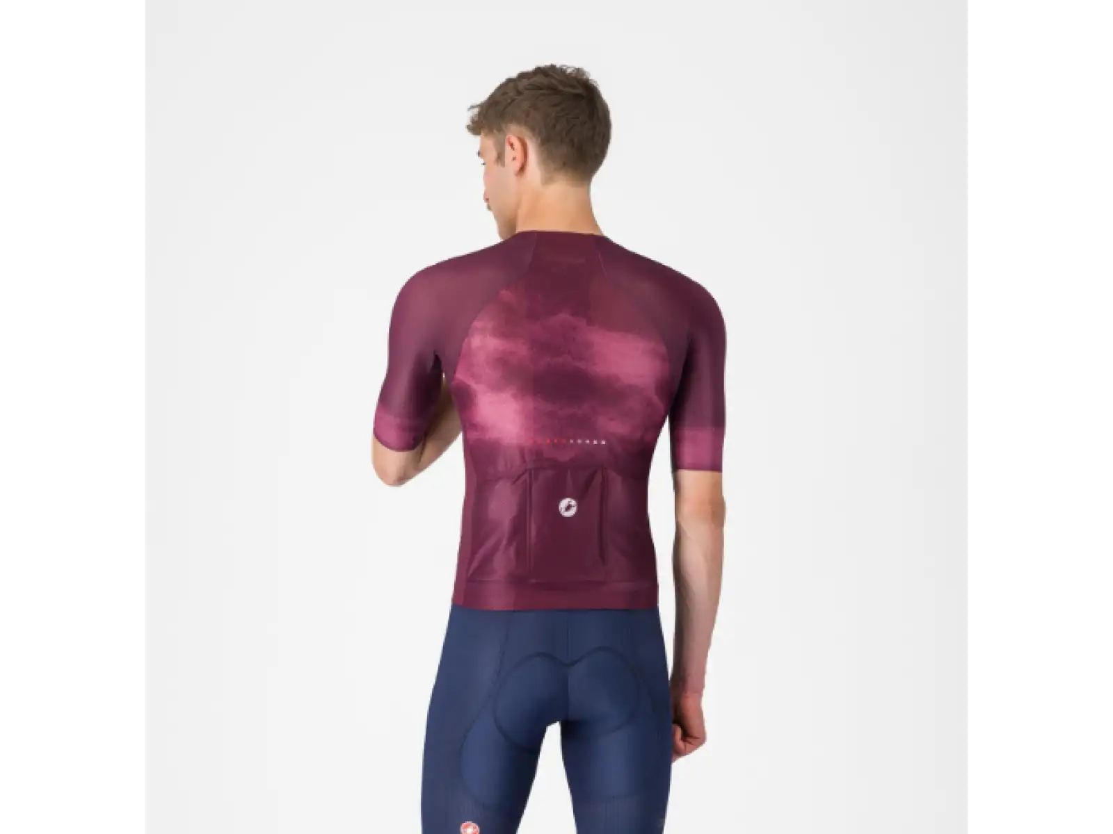 Castelli Climber's A/C męska koszulka kolarska krótki rękaw Deep Bordeaux/White