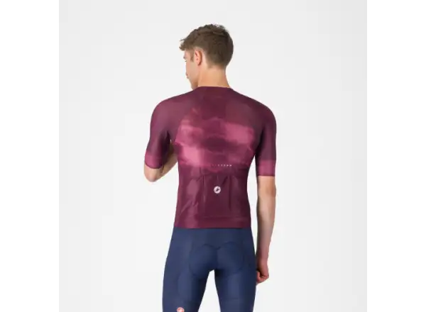 Castelli Climber's A/C męska koszulka kolarska krótki rękaw Deep Bordeaux/White