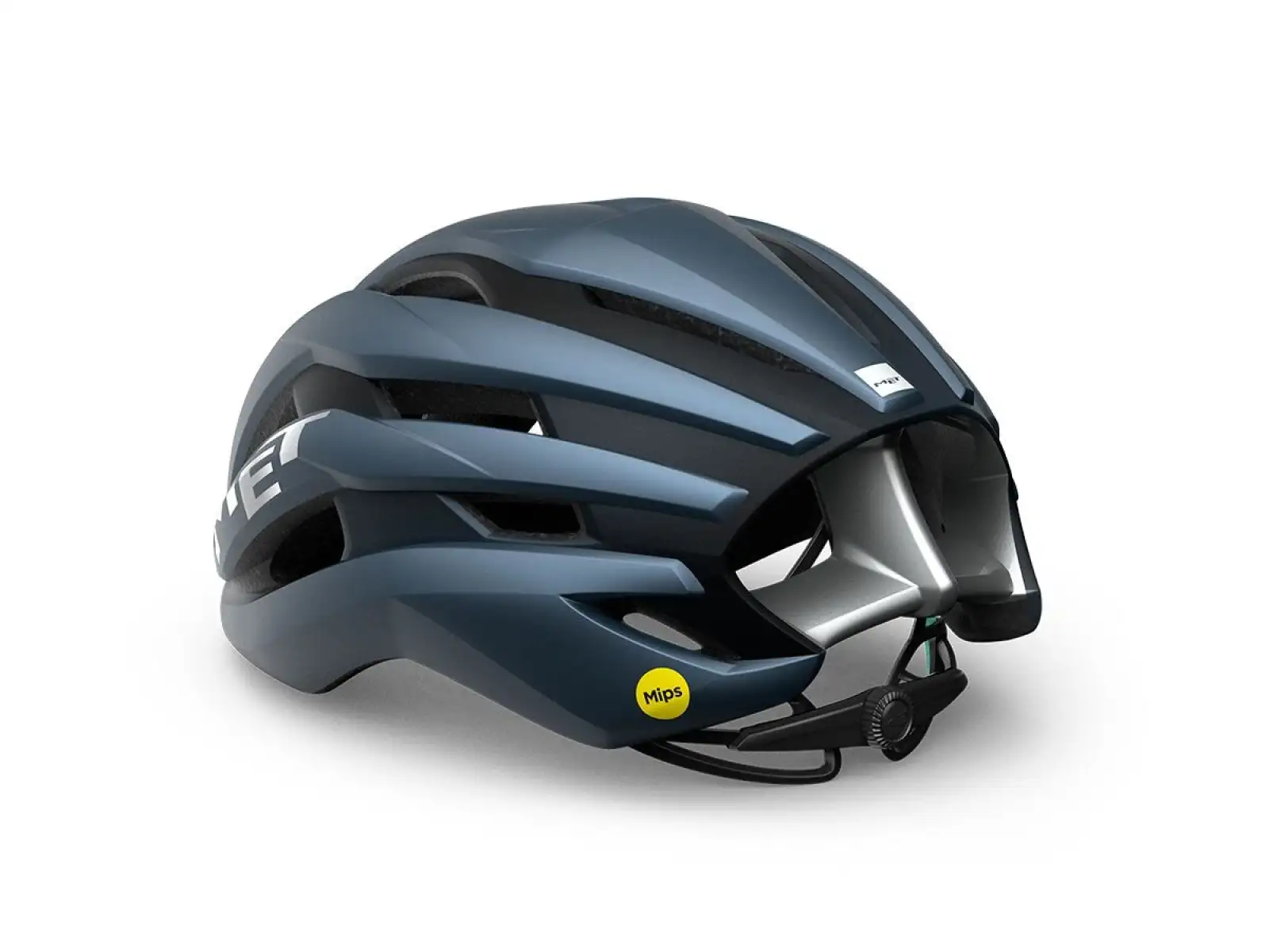 MET Trenta MIPS kask rowerowy Navy Silver