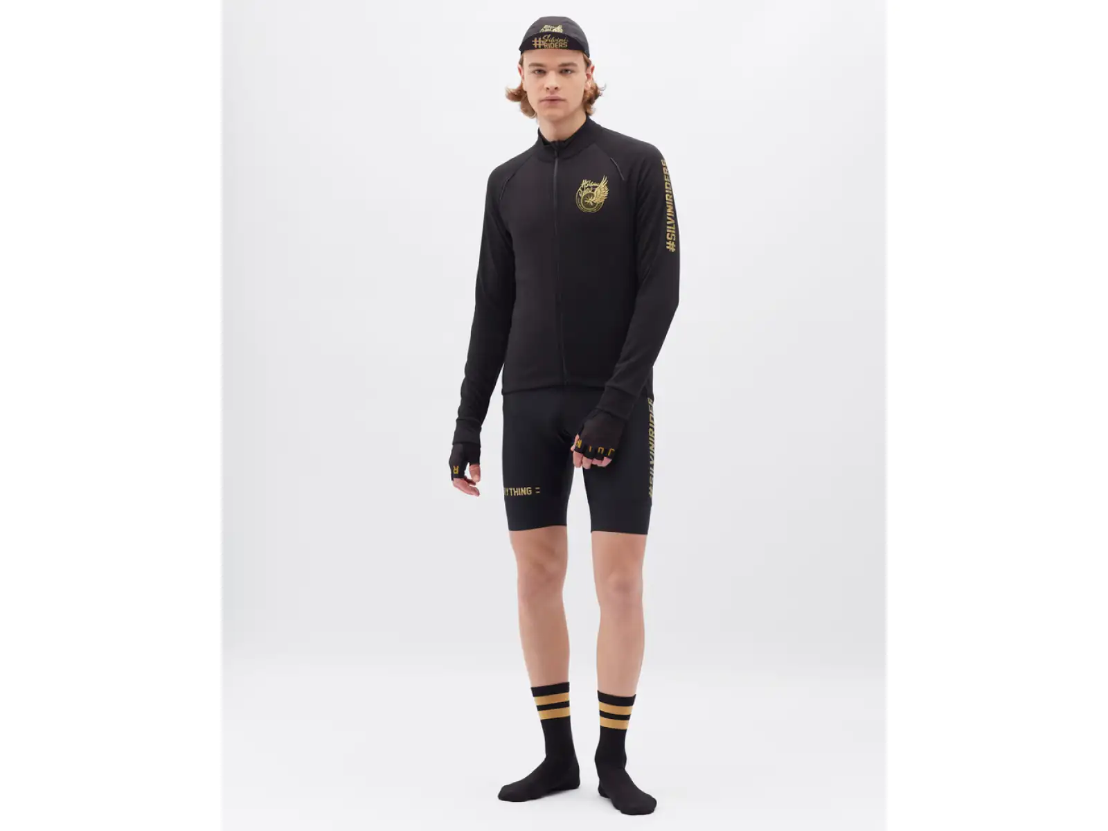 Silvini Leverono męska koszulka długi rękaw Black/Gold