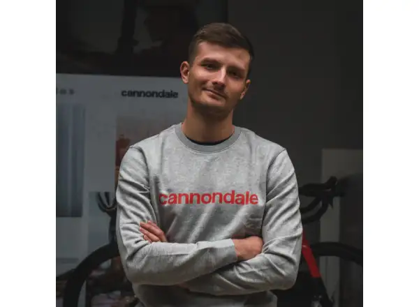 Cannondale Lifestyle bluza długi rękaw Heather Grey/Rally Red