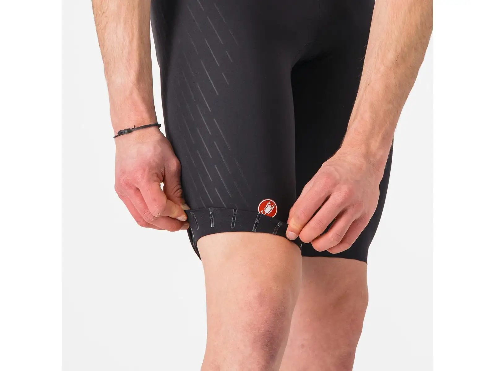 Castelli Free Aero Race męskie spodenki z wkładką i szelkami Black