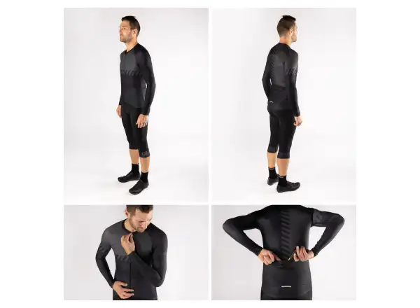 Force Fashion męski dres długi rękaw czarna/szara