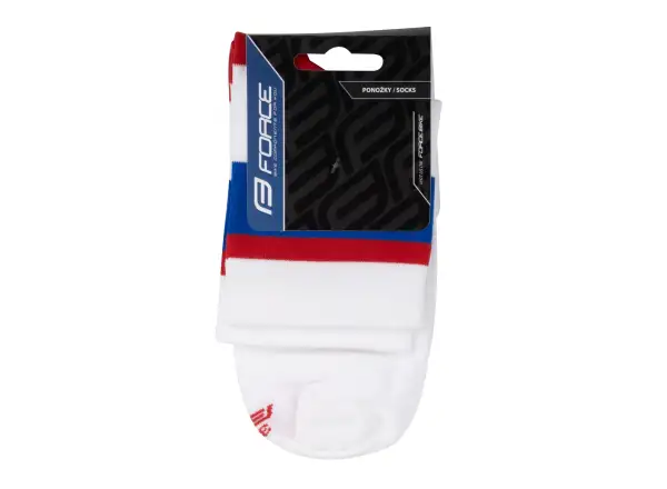 Force Stripe krótkie skarpetki biała/niebieska