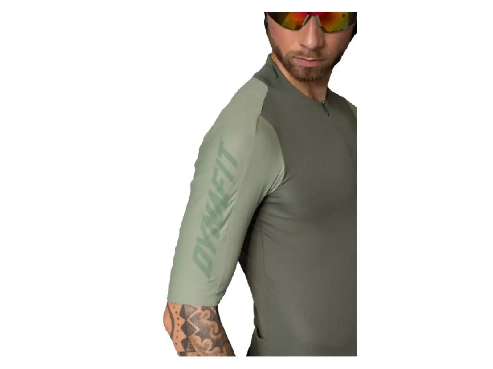 Dynafit Ride Light 1/2 zip męska koszulka z krótkim rękawem Thyme