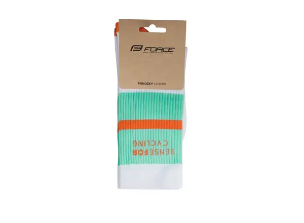 Force Stripe skarpetki rowerowe biała