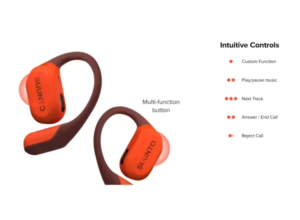 Suunto Spark słuchawki do biegania Coral Orange
