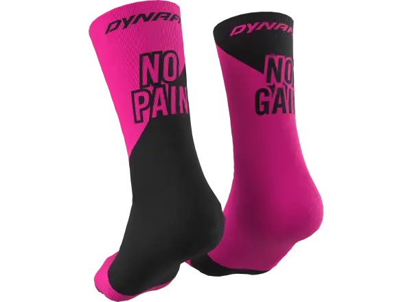 Dynafit No Pain No Gain skarpety sportowe Pink Glo/Black Out