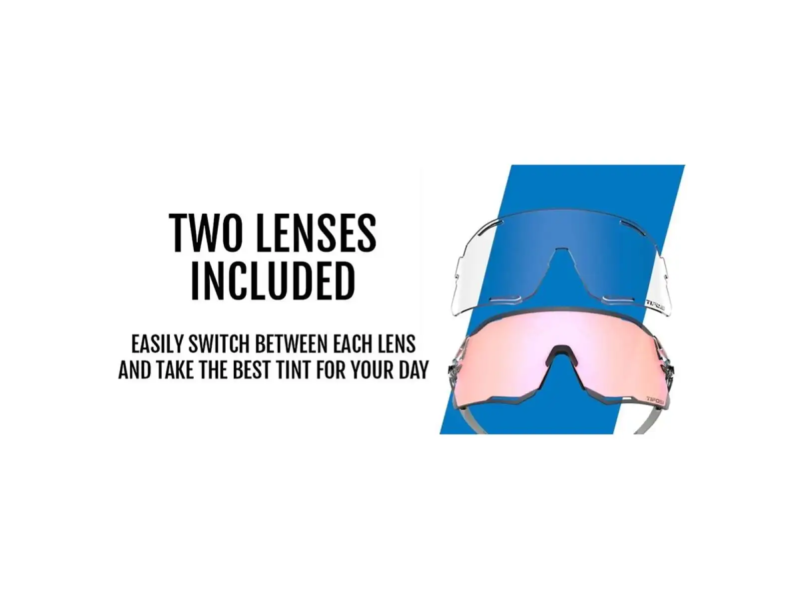 Tifosi Rail Race sportowe okulary Crystal Purple/Clarion Purple/Clear