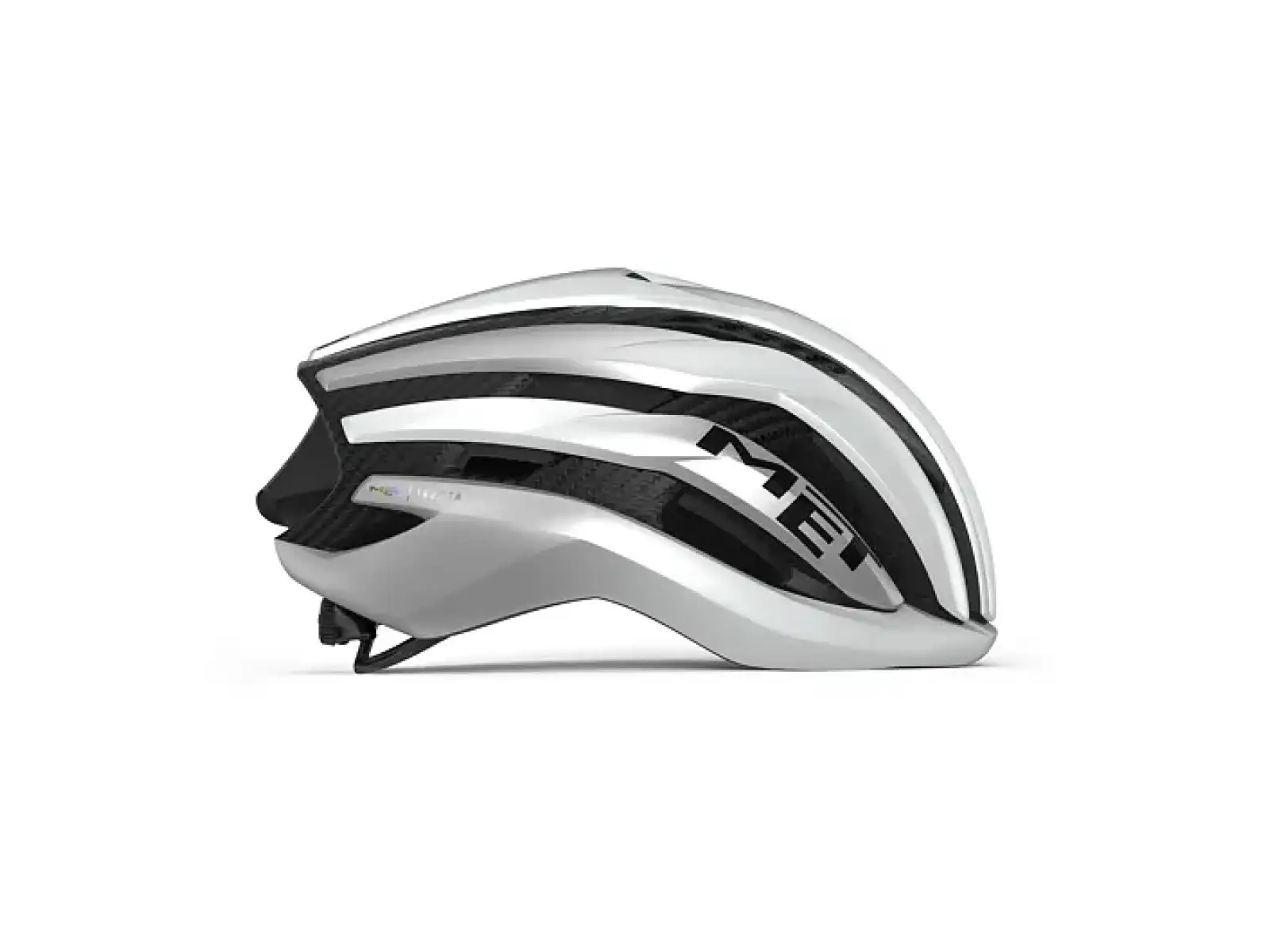 MET Trenta 3K Carbon MIPS kask biały/metaliczny srebrny
