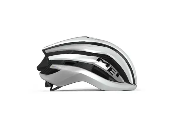 MET Trenta 3K Carbon MIPS kask biały/metaliczny srebrny