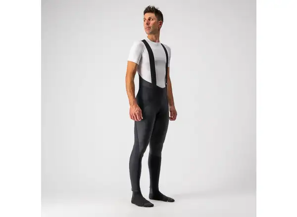 Castelli Sorpasso RoS Wind męskie spodnie z szelkami i wkładką black