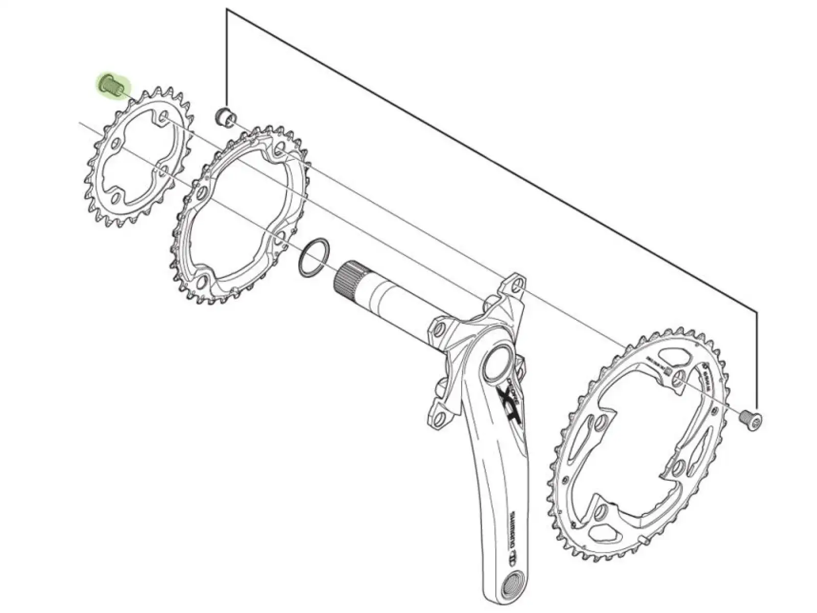 Śruby do tarczy Shimano 4 szt - Y1MM98100