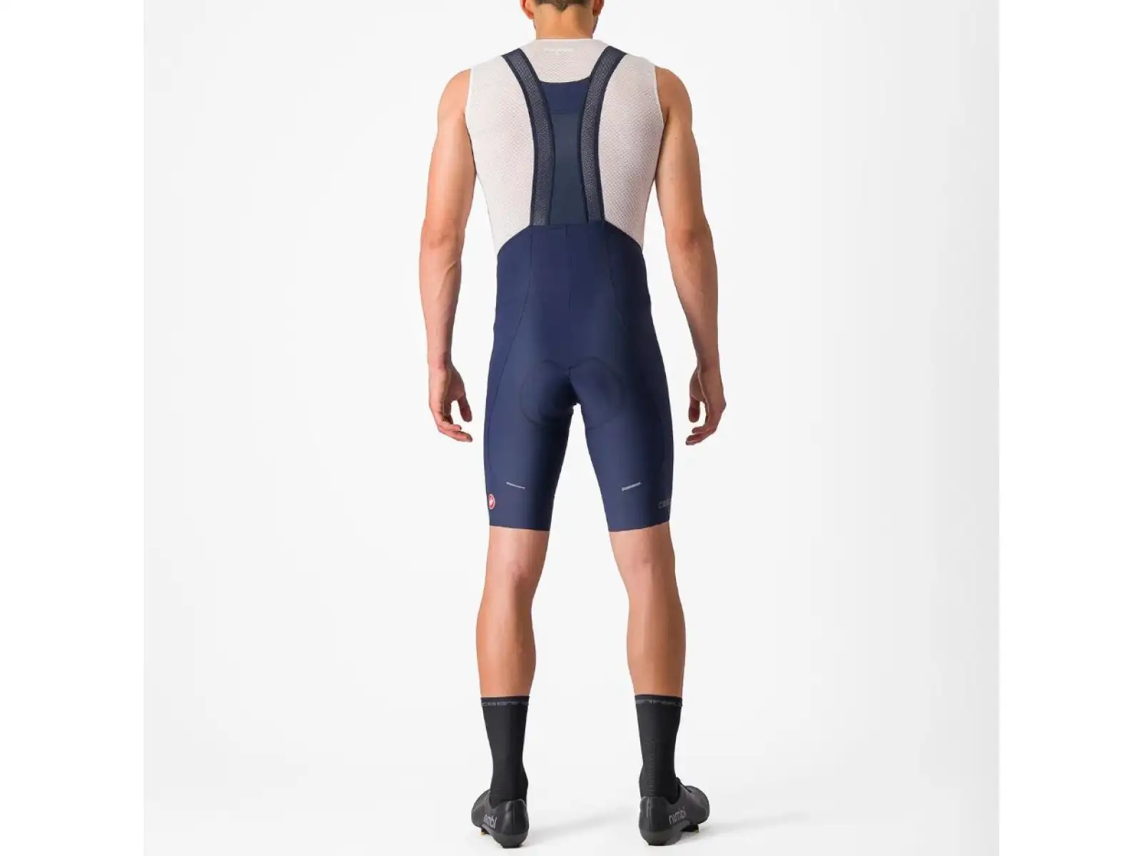Castelli Espresso 3 męskie spodenki z wkładką i szelkami Belgian Blue