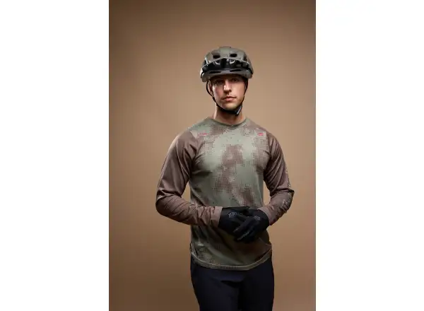 Troy Lee Designs Skyline Chill męska koszulka z długim rękawem Scattered Olive