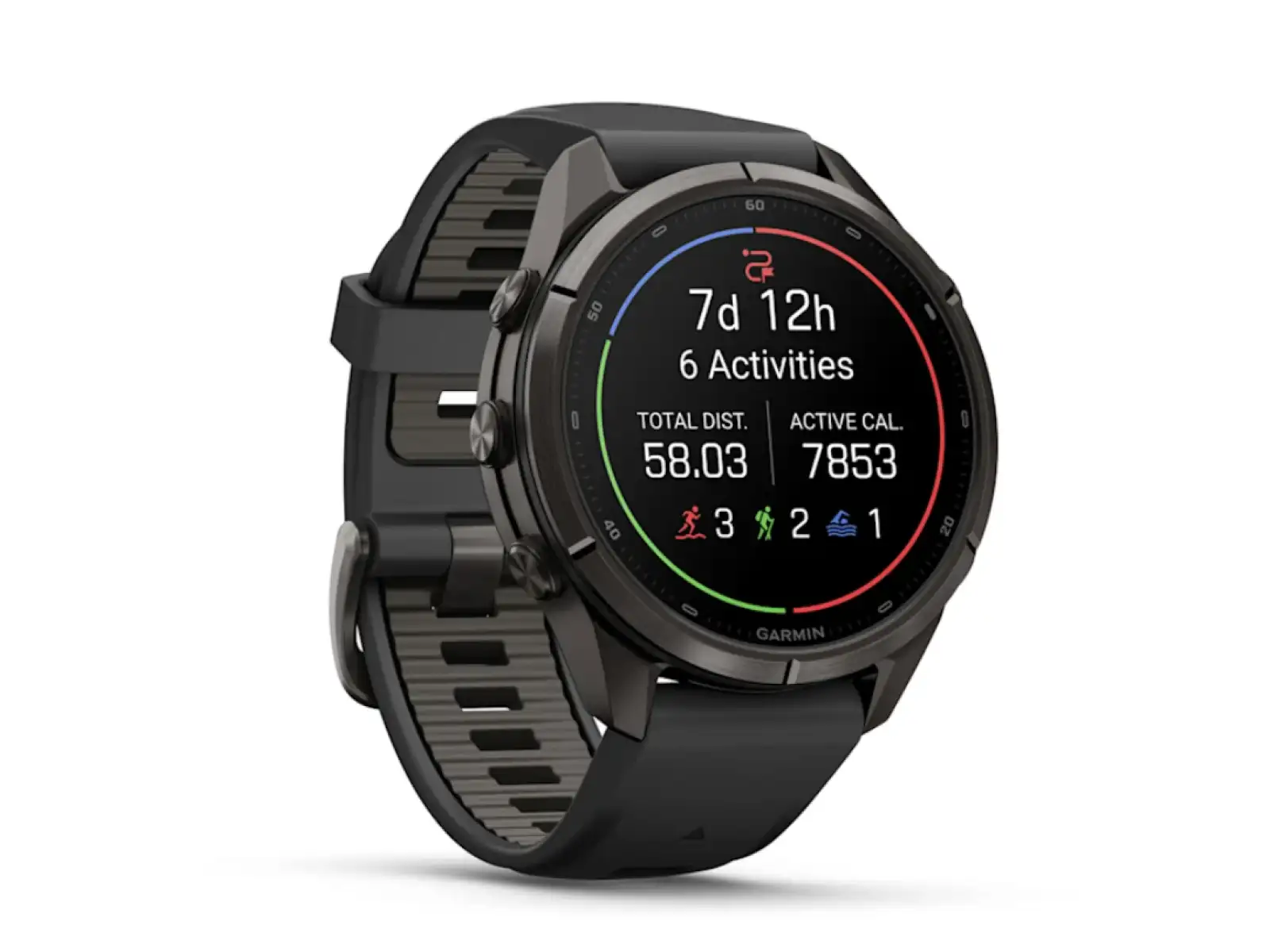 Garmin Fénix 9 Pro inReach 43 mm inteligentny zegarek Carbon Gray DLC Titanium Black/Pebble Gray