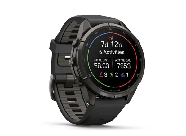 Garmin Fénix 9 Pro inReach 43 mm inteligentny zegarek Carbon Gray DLC Titanium Black/Pebble Gray