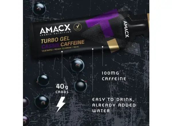 Amacx Turbo Gel żel energetyczny 60 ml Cassis Caffeine