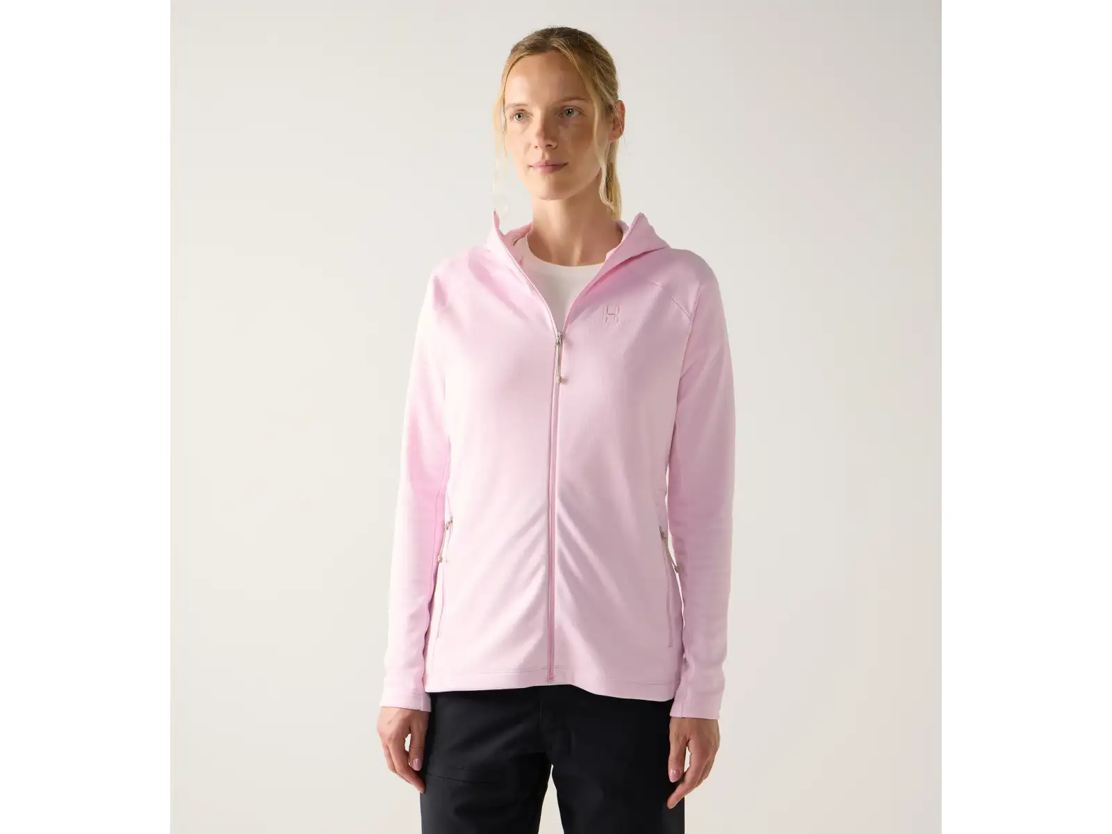 Haglöfs Korp Mid Hood damska bluza z kapturem Fresh Pink