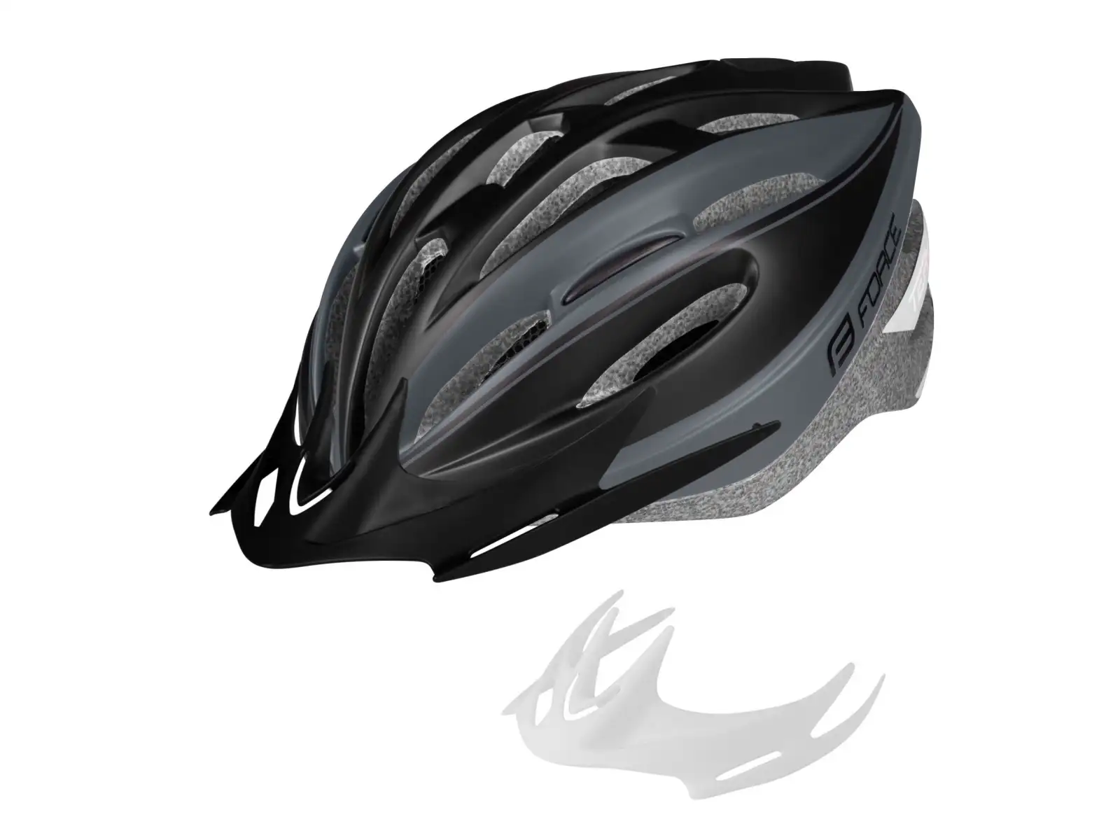 Force Tery kask rowerowy czarny/szary
