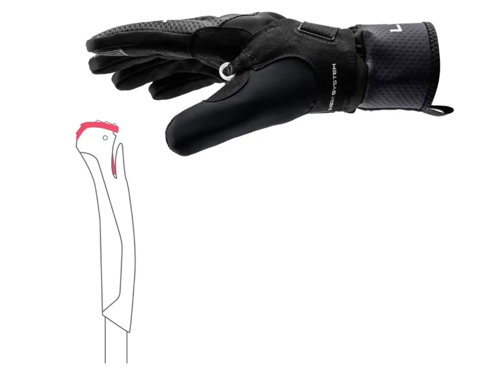 Leki CC Thermo Shark rękawice biegowe Black