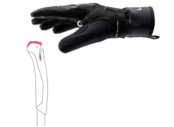Leki CC Thermo Shark rękawice biegowe Black