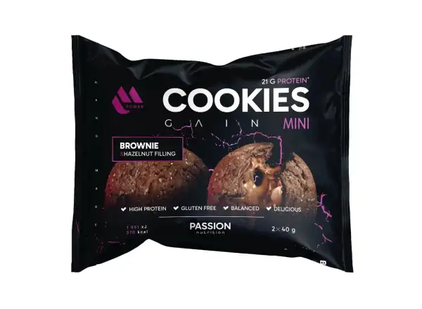 Passion MPower Cookie Gain Mini 2x40g Brownie nadzienie orzech laskowy