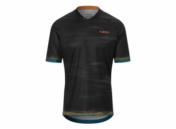 Giro Roust męska koszulka z krótkim rękawem Black Hot Lap