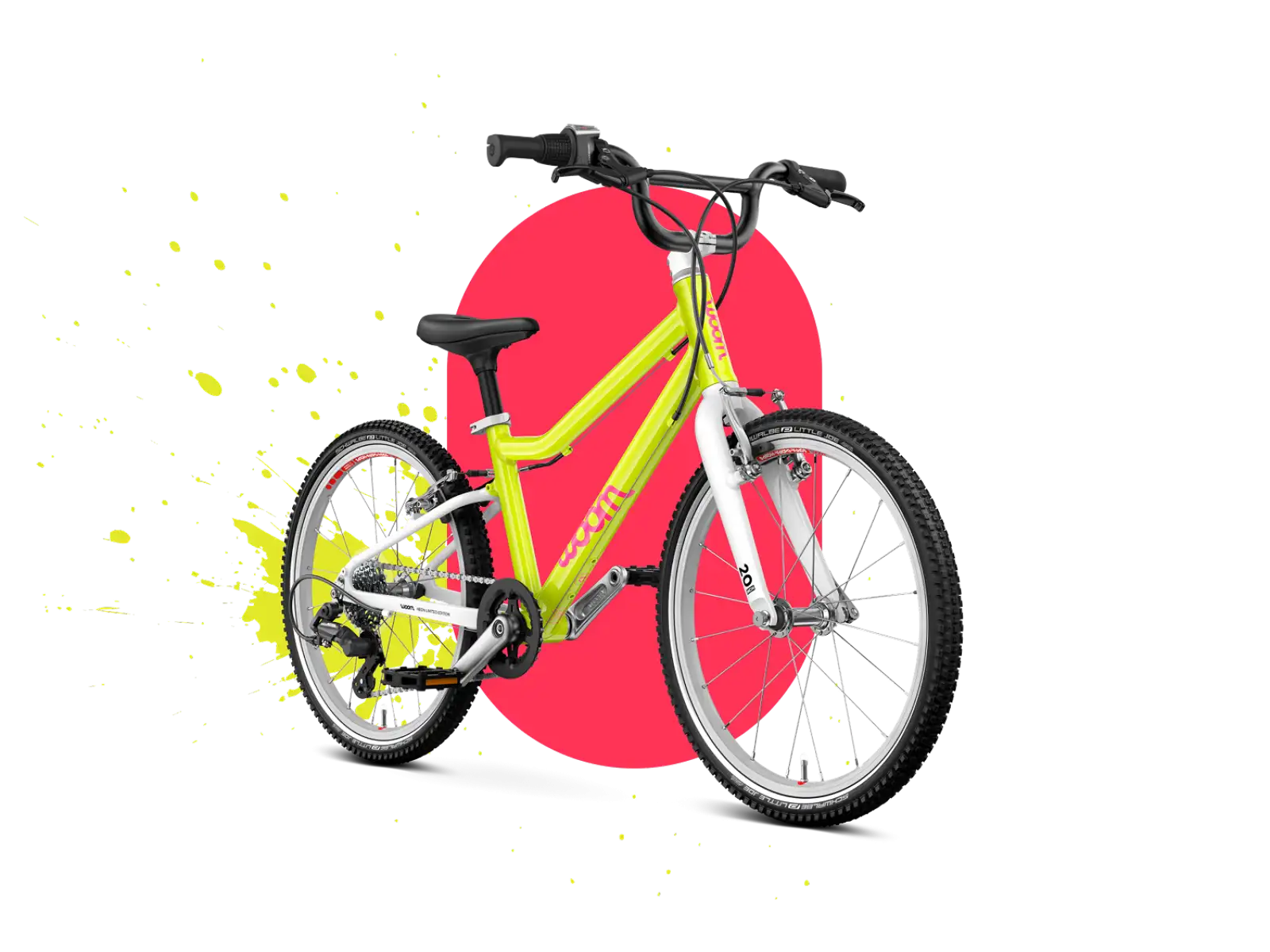 Woom GO 4 rower dziecięcy neon lime