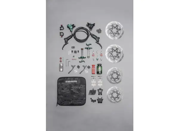 Sram Motive Ultimate Stealth Teal Splatter Expert Kit zestaw hamulców tarczowych