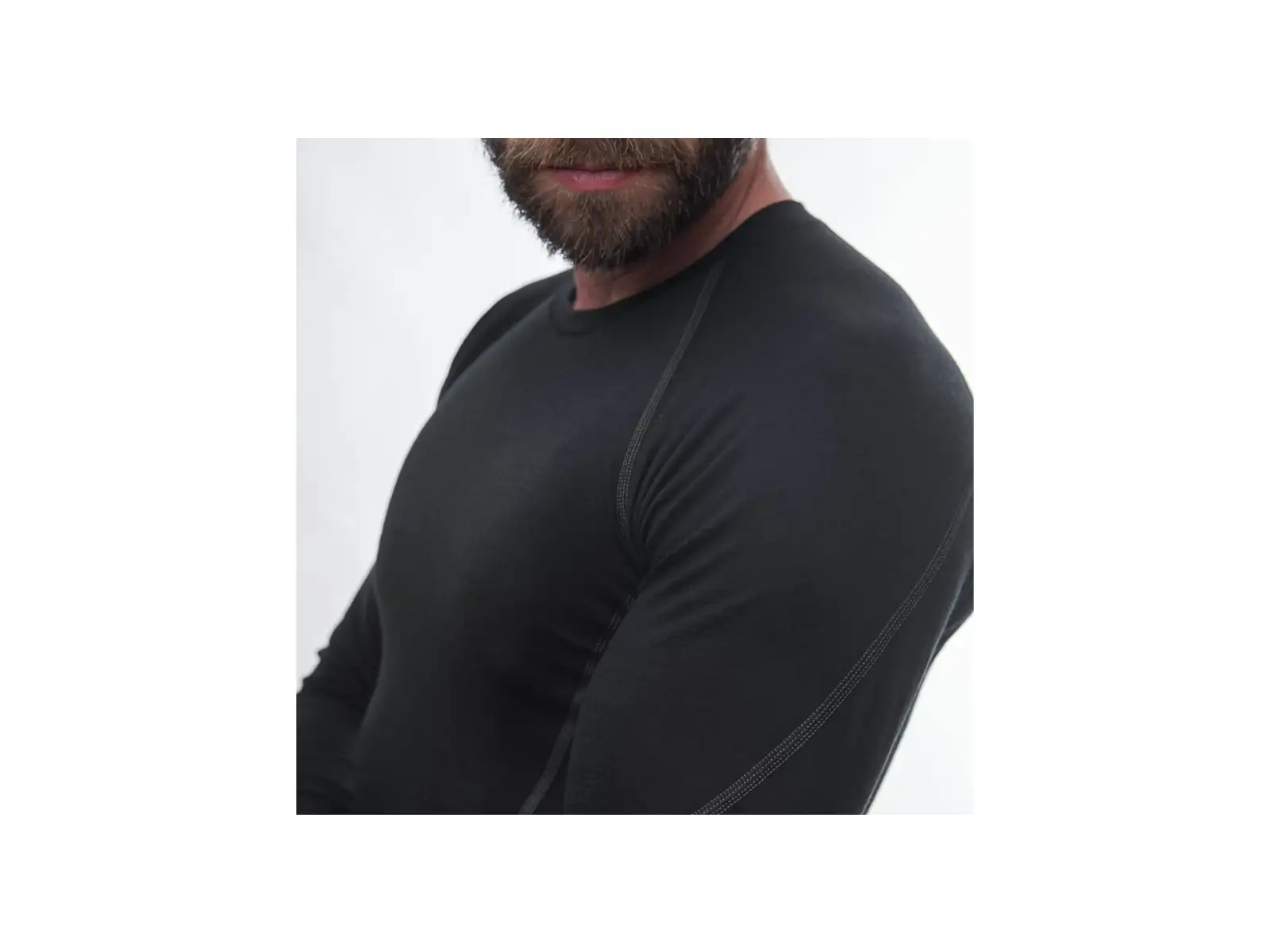 Sensor Merino Active męska koszulka z długim rękawem czarna